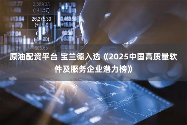 原油配资平台 宝兰德入选《2025中国高质量软件及服务企业潜力榜》